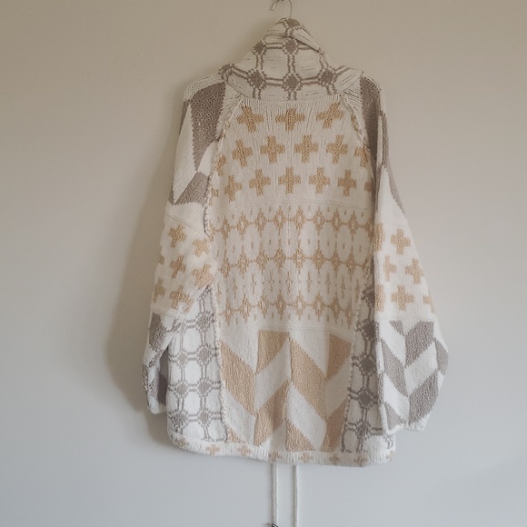 NWOT FREE PEOPLE BRIGHT OPTIMISTIC CARDIGAN IN NATURAL - Picture 5 of 13